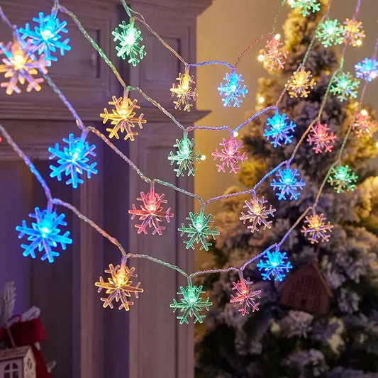 Snowflake Light String — USB LED Christmas Lights