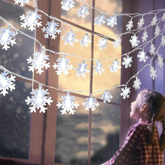 Snowflake LED String Light — Fairy Warm White Garland