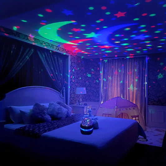 Magic Ball Stage Light — Star & Moon Night Light Projector