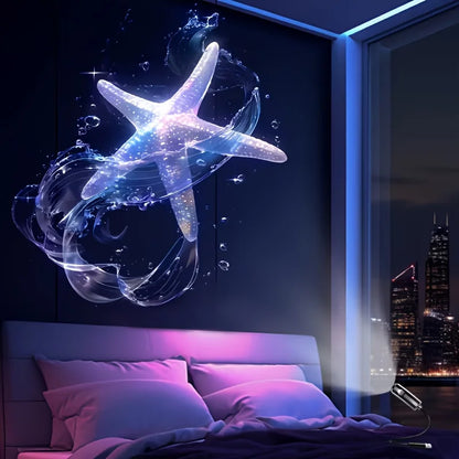 LED USB Projector Light 3/6pcs Projection Patterns