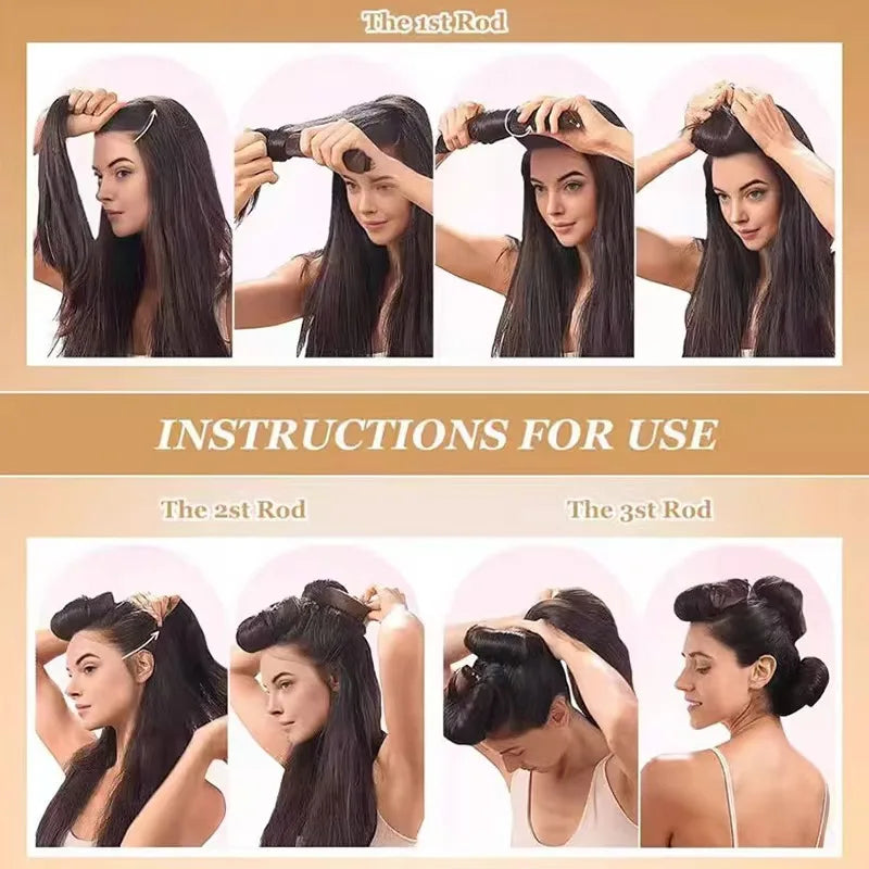 Heatless Curling Rod Headband Lazy Hair Curler No Heat Hair Rollers Curls Sleeping Soft Flexi Rod with Bonnet Hair Styling Tools