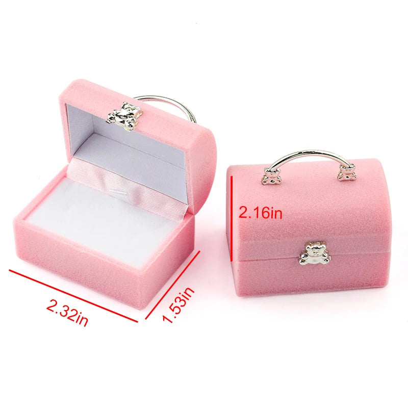 1 Piece Lovely Velvet Jewelry Box Container Wedding Ring Box for Earrings Necklace Bracelet Display Gift Box Holder 16 Styles