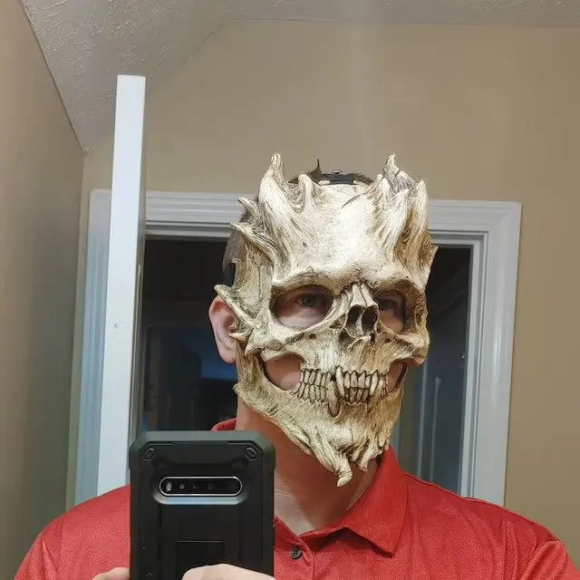 2026 Hot Sale Halloween  l Warrior Mask Death  Mask Demon Horror Halloween Mask