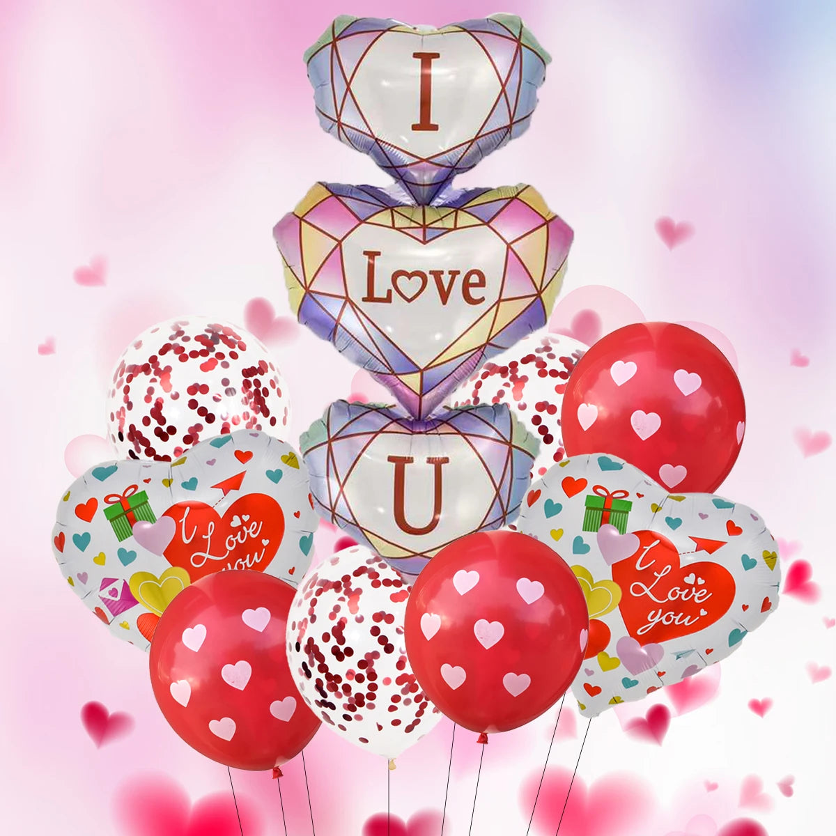 10pcs 18 Inch I LOVE You Heart Balloons Wedding Valentine's Day Decorations Marriage Propose Globos Wedding Balloon