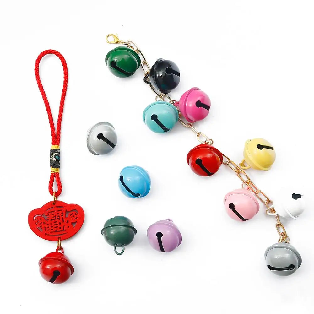 22mm Beautiful Jingle Bells Christmas Party Decoration Pendants Loose Beads DIY Crafts Christmas Tree Bells Handmade Accessories