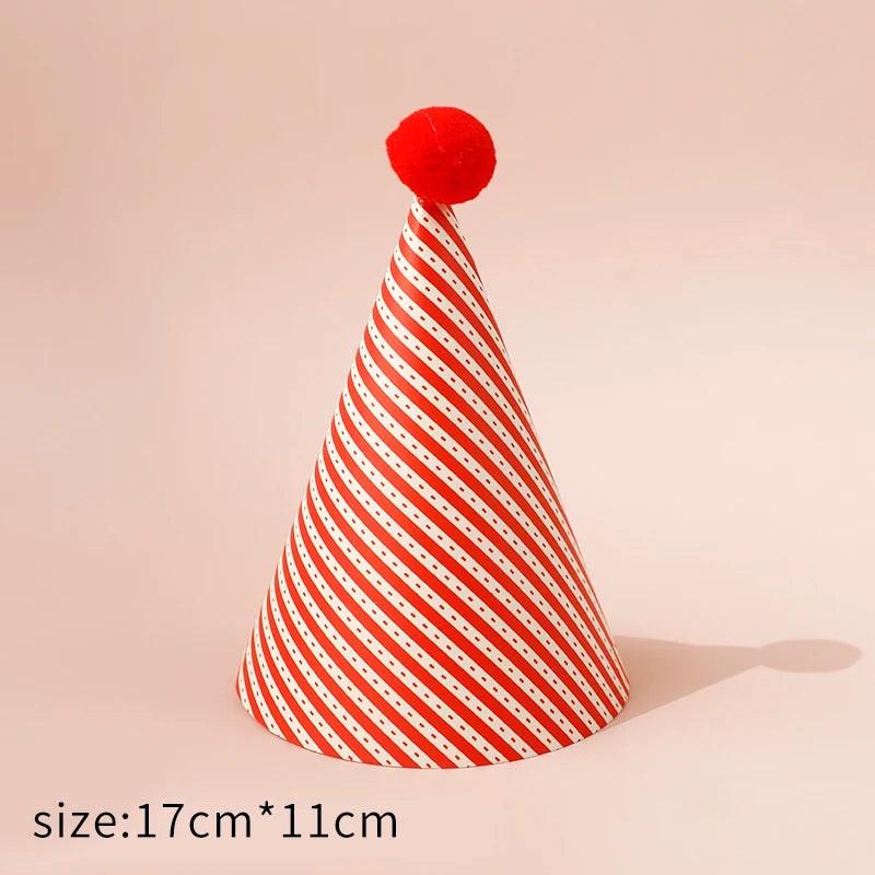 Happy Birthday Party Adult Hats Polka Dot DIY Cute Handmade Cap Princess Crown Shower Baby Decoration Boy Girl Gifts Supplie