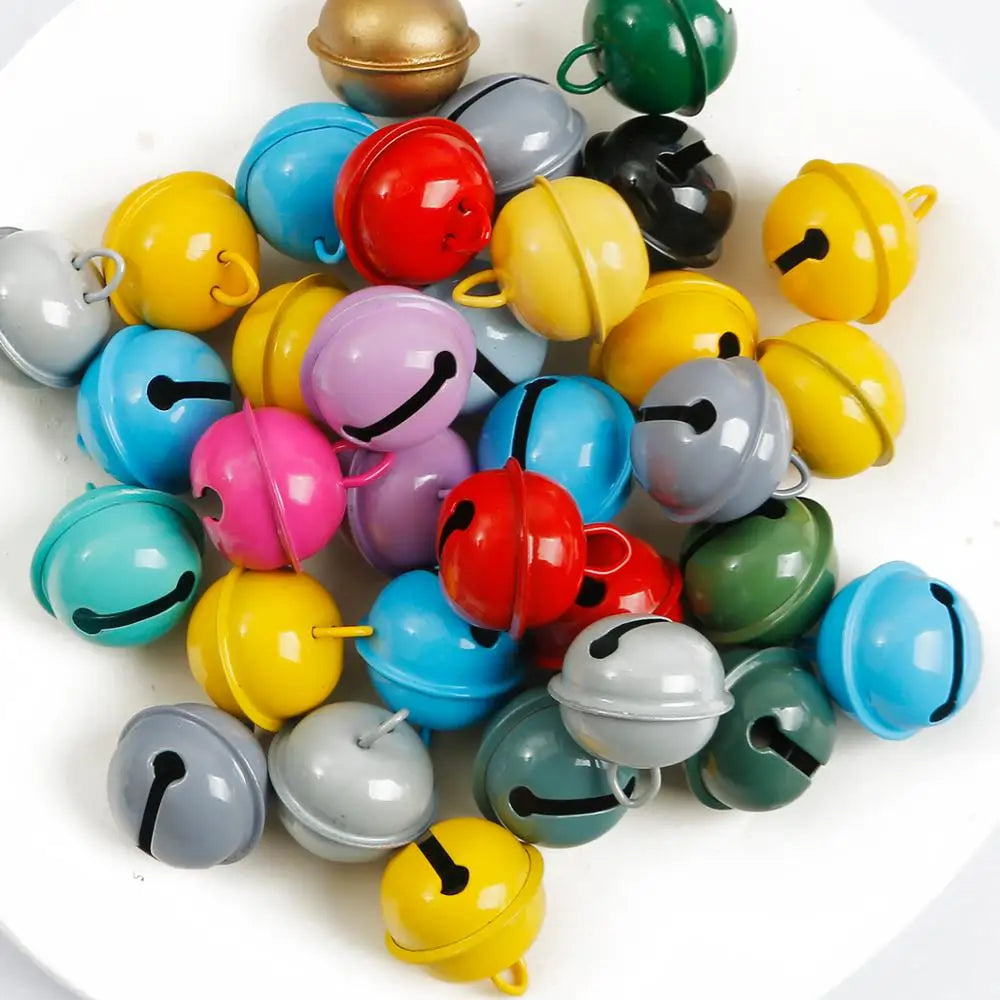 22mm Beautiful Jingle Bells Christmas Party Decoration Pendants Loose Beads DIY Crafts Christmas Tree Bells Handmade Accessories