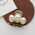 Women Sweet Mini Round Pearl Hair Claw Chic Barrettes Claw Crab Hairpins Styling  Hair Clips Fashion Girls Hair Accessories