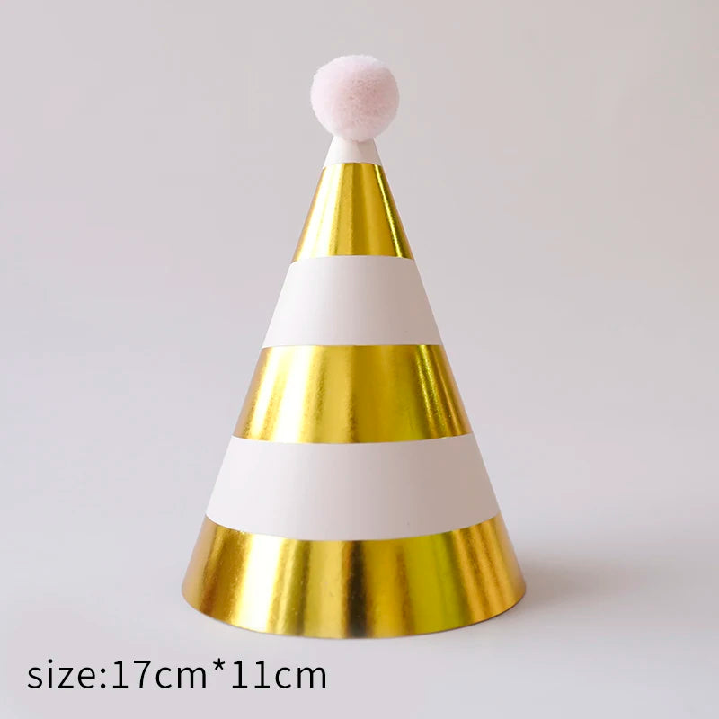 Happy Birthday Party Adult Hats Polka Dot DIY Cute Handmade Cap Princess Crown Shower Baby Decoration Boy Girl Gifts Supplie