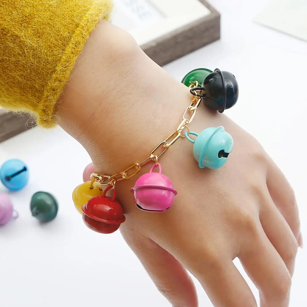 22mm Beautiful Jingle Bells Christmas Party Decoration Pendants Loose Beads DIY Crafts Christmas Tree Bells Handmade Accessories