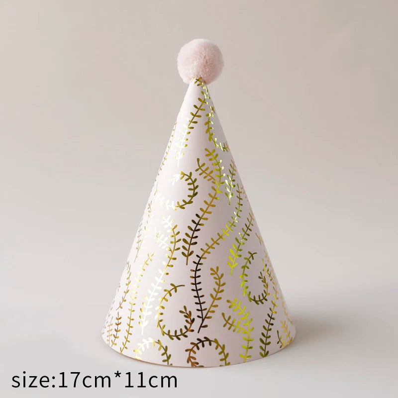 Happy Birthday Party Adult Hats Polka Dot DIY Cute Handmade Cap Princess Crown Shower Baby Decoration Boy Girl Gifts Supplie