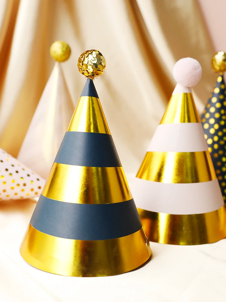 Happy Birthday Party Adult Hats Polka Dot DIY Cute Handmade Cap Princess Crown Shower Baby Decoration Boy Girl Gifts Supplie