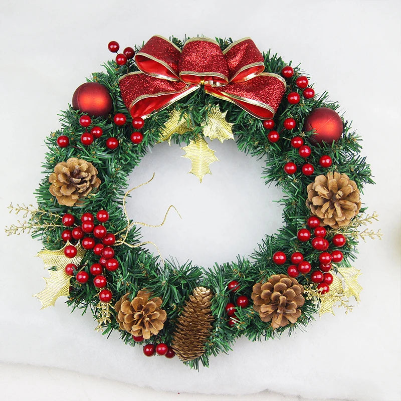 DIY Merry Christmas Decorations For Home Natural Rattan Wreath Garland Tree Craft Xmas Decor Accessories Spring Wedding New Year