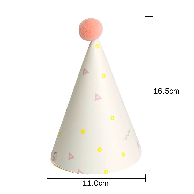 Happy Birthday Party Adult Hats Polka Dot DIY Cute Handmade Cap Princess Crown Shower Baby Decoration Boy Girl Gifts Supplie
