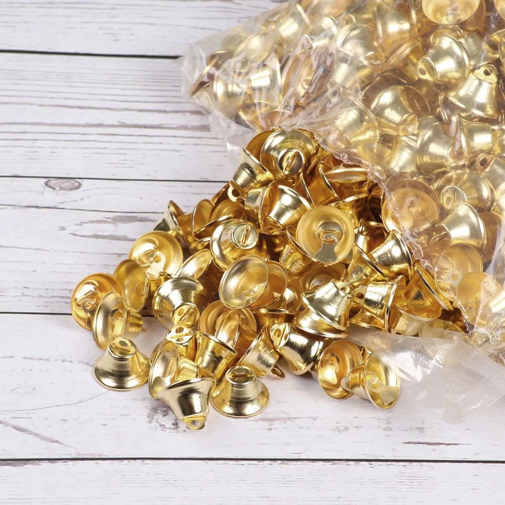 1cm 2cm Small Mini Jingle Bells Gold Silver Pet Hanging Metal Bell Wedding Christmas Decoration Accessories Bells For Crafts