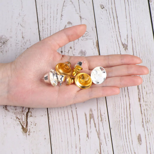 1cm/2cm Small Mini Jingle Bells — Gold & Silver Pet Hanging Bells