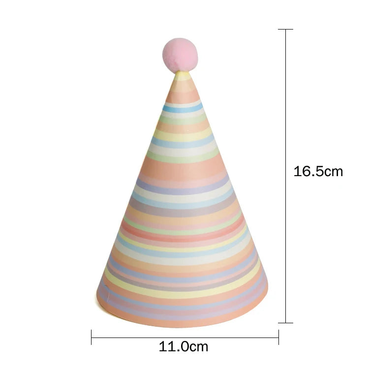 Happy Birthday Party Adult Hats Polka Dot DIY Cute Handmade Cap Princess Crown Shower Baby Decoration Boy Girl Gifts Supplie