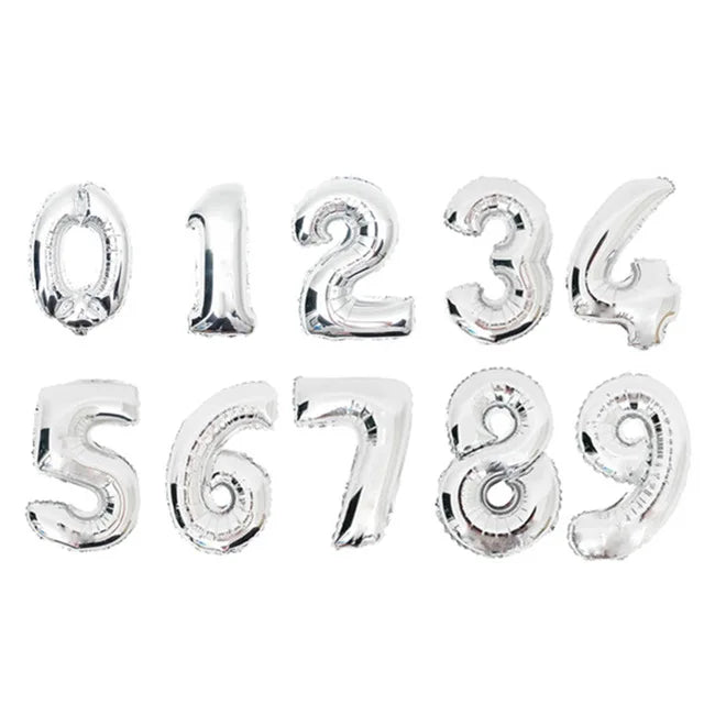 16 32 40 Inch Number Balloons Foil Ballon Rose Gold Digital Globos Wedding happy Birthday Party Decoration Baby Shower Supplies