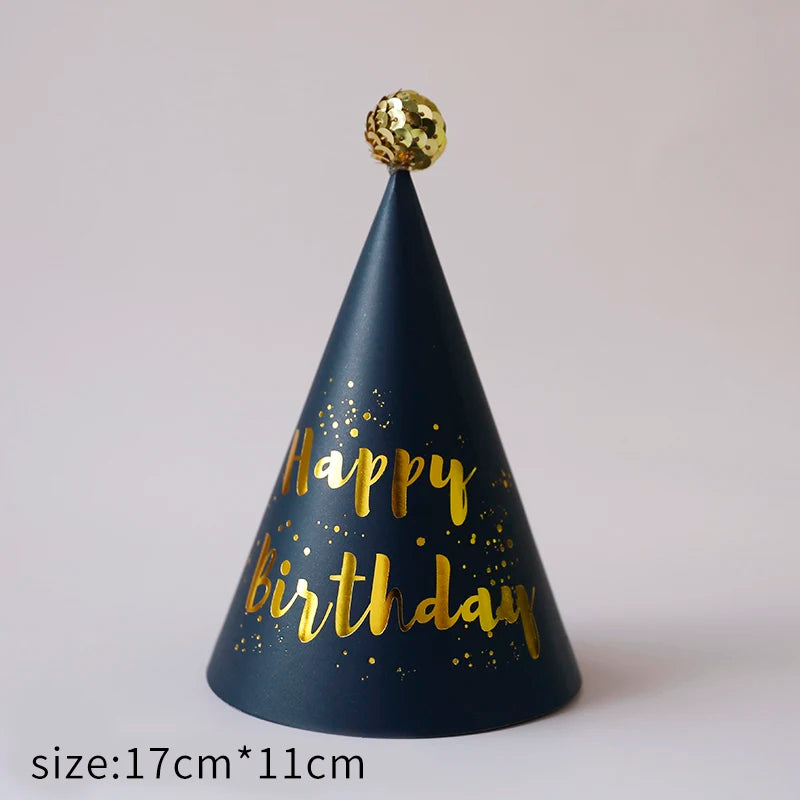 Happy Birthday Party Adult Hats Polka Dot DIY Cute Handmade Cap Princess Crown Shower Baby Decoration Boy Girl Gifts Supplie