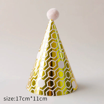Happy Birthday Party Adult Hats Polka Dot DIY Cute Handmade Cap Princess Crown Shower Baby Decoration Boy Girl Gifts Supplie