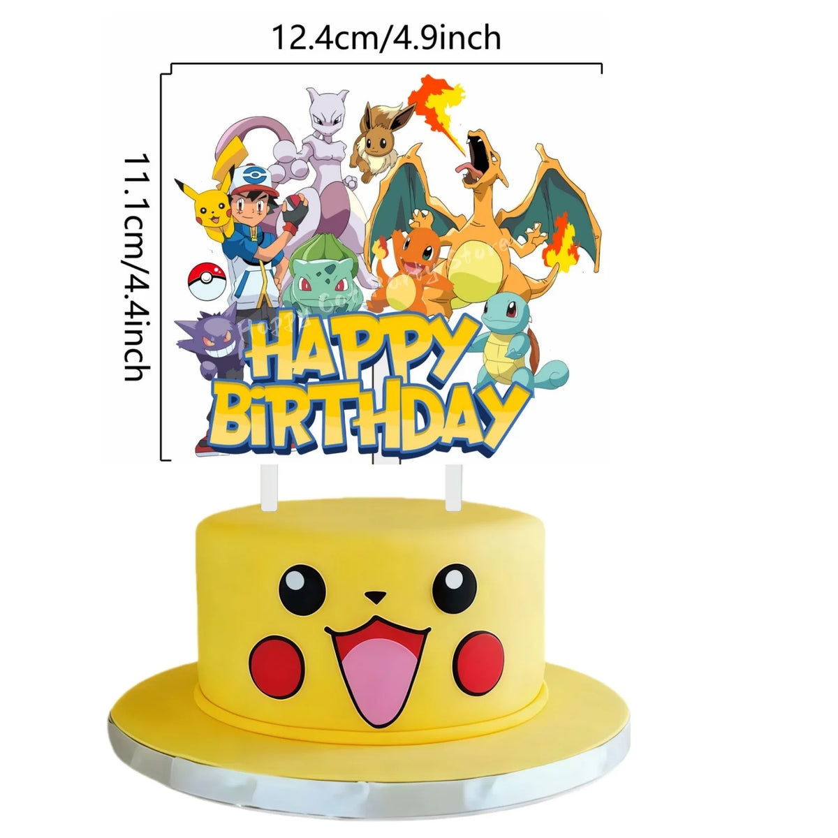 Topper Pokemon Cake Birthday Pokemon Decoration Cake Topper Pikachu Cupcake Topper Baby Shower Baking DIY Supplies Party Favors