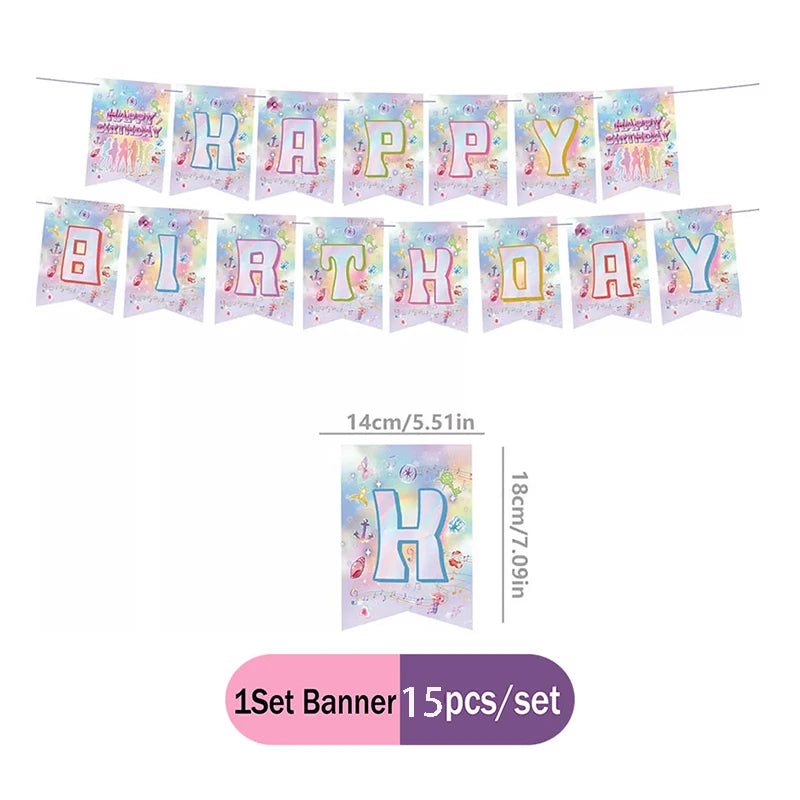 Hot KPOP K&Katseye Themed Decoration Kit Birthday Christmas Halloween Combo Perfect for Indoor Living Rooms Outdoor Backyards