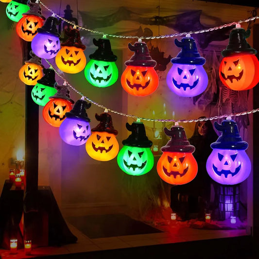 Pumpkin String Lights For Halloween Room Decor