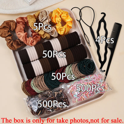 1109pcs Women Dark Hair Accessories Set