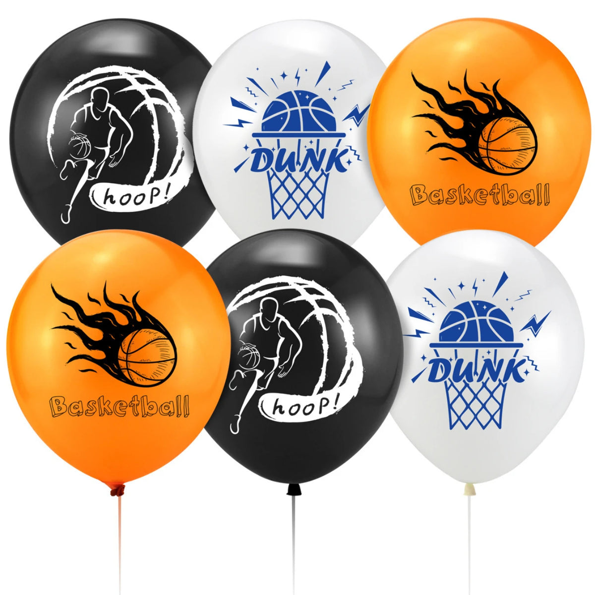 Basketball Theme Birthday Party Decorations Set Banner Balloons Cake Toppers Ribbons for Kids Boys Sports Party Supplies