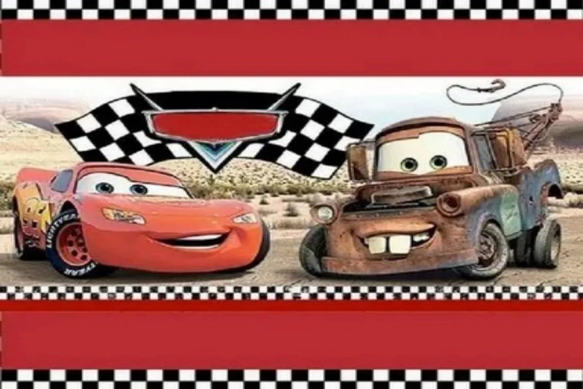 Photography Backdrop Cartoons Cars Theme For Kids Birthday Party Background Cake Table Decor Banner Can Be Customize Name