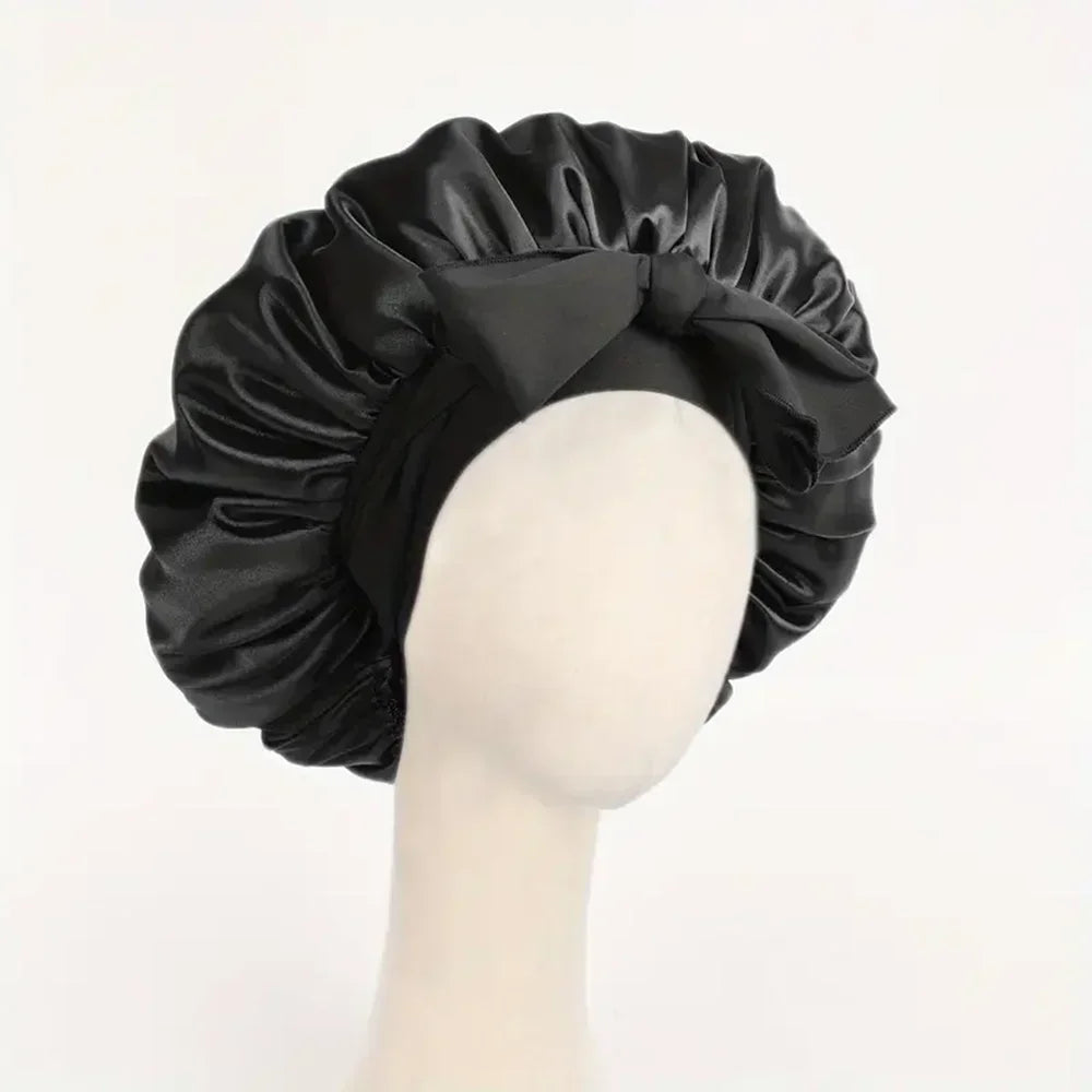 Satin Bonnet Silk Bonnet Adjustable For Sleeping