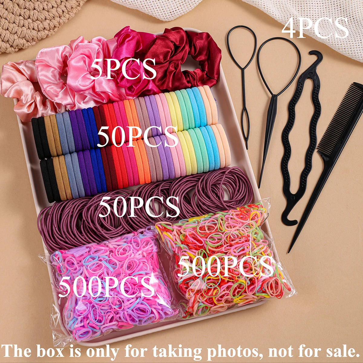 1109pcs Women Dark Hair Accessories Set