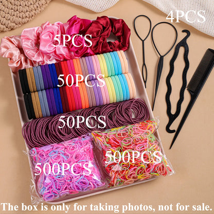 1109pcs Women Dark Hair Accessories Set