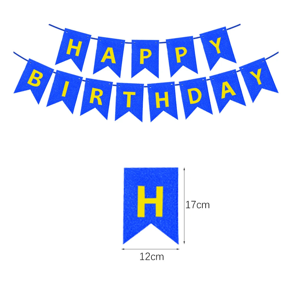 Happy Birthday Banners Gold Pink Letters Flag Banner Hanging Ornament Spiral Decoration for Kids Birthday Party Decor Supplies