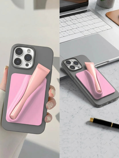 Silicone Lipstick Phone Holder