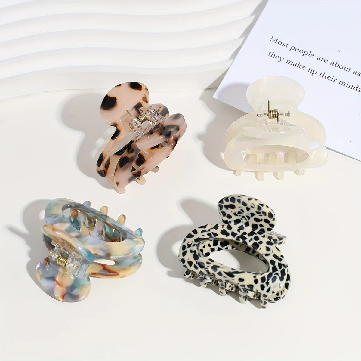 Elegant Sweet Small Oval Hair Claw Clip for Women