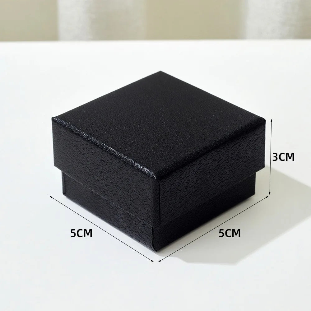 High-end Black Jewelry Gift Box for Earring Necklace Bracelet Ring Pendant Jewelry Storage Square Paper Box Gift Packaging Box