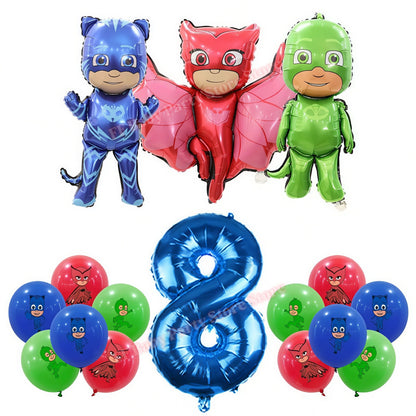 Super Hero PJed Mask Birthday Party Decoration Kids Boys Party Favors Plate Cup Balloon Banner Baby Shower Event Supplies Gifts