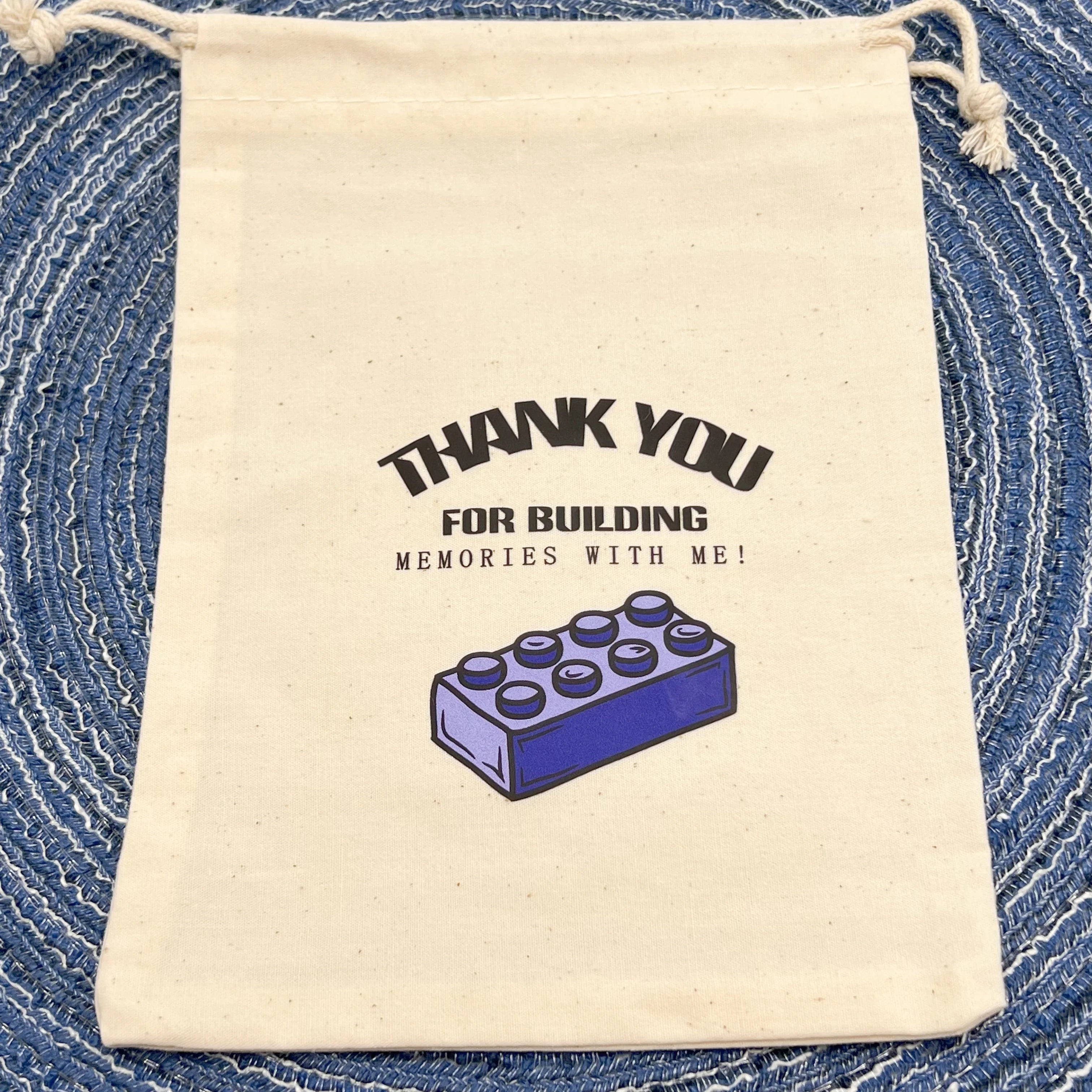 5pcs thank you For Building Memories with me Bags boy girl Birthday Party decoration gift Children's birthday bag