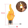 USB Flame Flickering LED Frosted Clear Glass Candle Night Light Simulated Flame for Car Home Room Laptop PC Festival Decoration