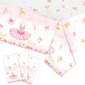 Pink Ballerina Birthday Party Decorations Supplies Ballet Dancer Floral Disposable Tableware Plates Cups Napkins Tablecloth Set