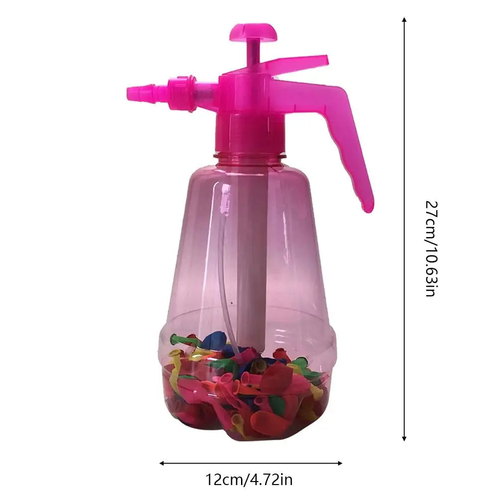 Portable Air Water Bomb Balloon Pump With Balloons For Kids Party Outdoor Toy Balloons (Pump and Balloons Random Color