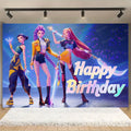 Kpop Theme Girl's Birthday Party Decoration Backdrop Pink Demons Kids Birthday Party Supplies Decor Banner Background Photo Prop