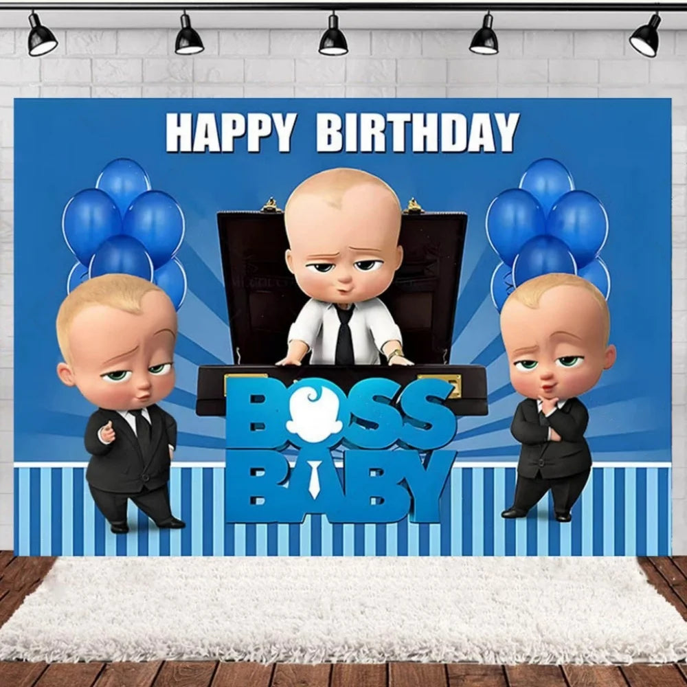 Bossed Baby Birthday Party Decoration Tableware Plates Cups Napkins Hat Balloon Baby Shower Kids Party Favors Party Supplies Kit
