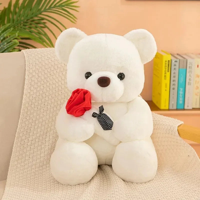 2026  Valentine's Day Roses Cute Teddy Bear Animal Plush Toys For Girls Teddy Bear Dolls Wedding Party Decors