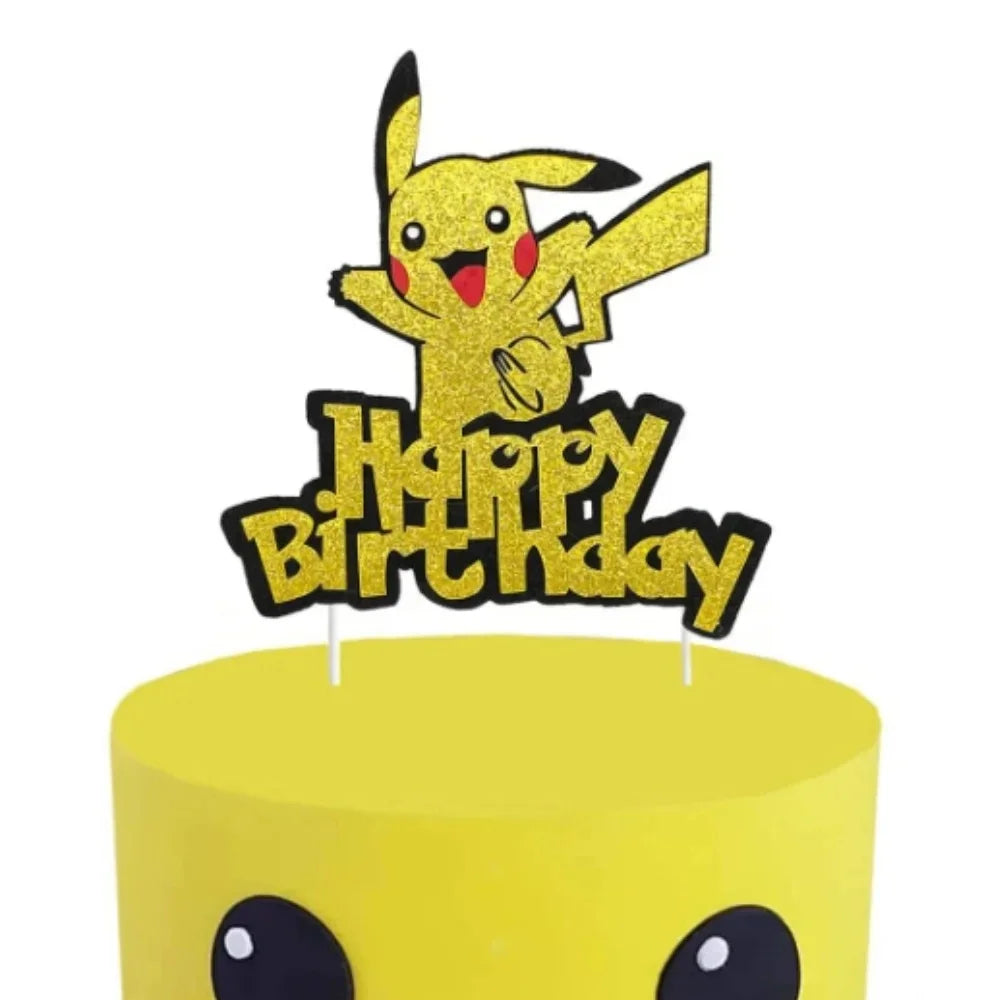 Topper Pokemon Cake Birthday Pokemon Decoration Cake Topper Pikachu Cupcake Topper Baby Shower Baking DIY Supplies Party Favors