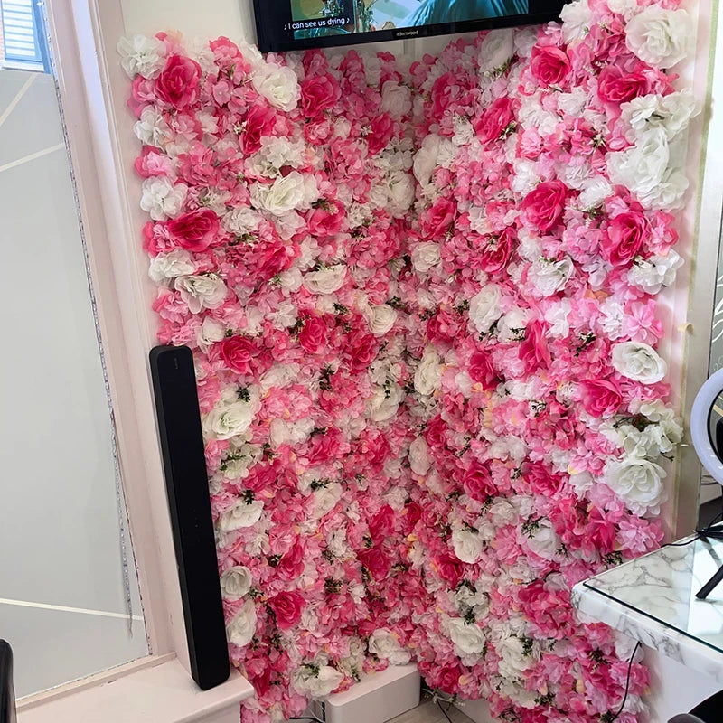 Artificial Flower Walls for Wedding Decoration BabyShow Decor Flowers Panel Christmas Home Backdrop Decor Flores Artificiales