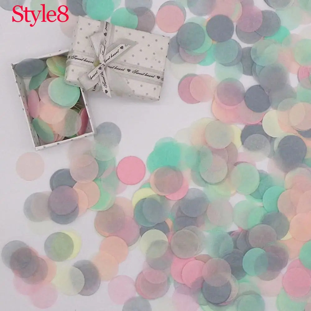 10g/bag Round Confetti Tissue Paper Pink Dots Filling Balloons Baby Shower  Birthday Party Decorations DIY Accessories