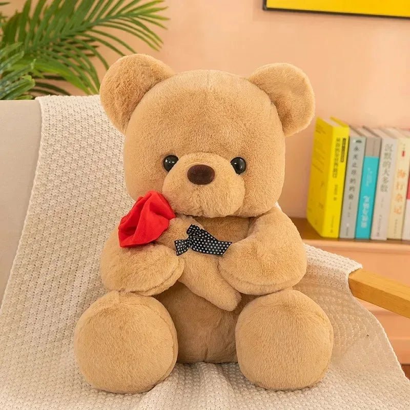 2026  Valentine's Day Roses Cute Teddy Bear Animal Plush Toys For Girls Teddy Bear Dolls Wedding Party Decors