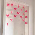 Romantic Heart Shaped Door Hanging Curtain Korean Style String Pendant Partition Door Curtain Bedroom Decoration Accessories